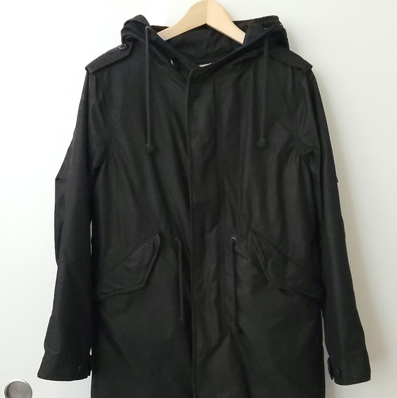 TNA Aritzia Brittania Black Parka Coat XS - Picture 14 of 16